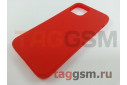 Задняя накладка для iPhone 12 / 12 Pro (силикон, матовая, красная (Full Case))