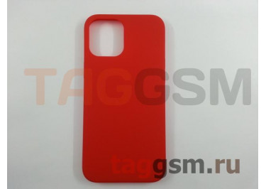 Задняя накладка для iPhone 12 Pro Max (силикон, матовая, красная (Full Case))