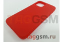 Задняя накладка для iPhone 12 Pro Max (силикон, матовая, красная (Full Case))