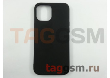 Задняя накладка для iPhone 12 Pro Max (силикон, матовая, черная (Full Case))