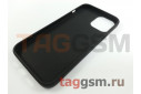 Задняя накладка для iPhone 12 Pro Max (силикон, матовая, черная (Full Case))