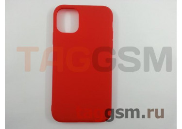 Задняя накладка для iPhone 11 (силикон, матовая, красная (Full Case))