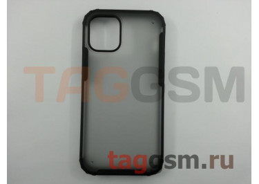 Задняя накладка для iPhone 12 mini (матовая, противоударная, черная (Browsec))