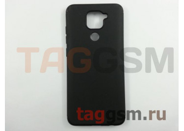 Задняя накладка для Xiaomi Redmi Note 9 (силикон, матовая, черная (Pixel)) Faison