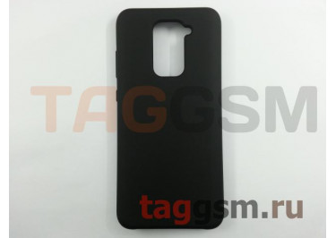 Задняя накладка для Xiaomi Redmi Note 9 (силикон, матовая, черная) Faison