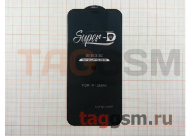 Пленка / стекло на дисплей для iPhone 12 mini (Gorilla Glass) Super-D 5D (черный) Faison