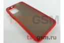 Задняя накладка для Huawei Honor X10 (силикон, матовая, красная, черные кнопки) техпак
