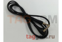 Аудио-кабель aux угловой с силиконовым покрытием черный, 1м HOCO UPA14