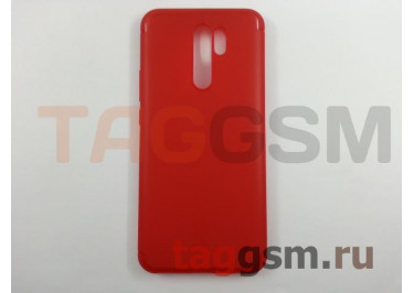 Задняя накладка для Xiaomi Redmi 9 (силикон, красная) Baseus