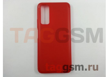 Задняя накладка для Huawei P Smart (2021) (силикон, красная) Baseus