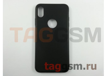Задняя накладка для iPhone XS Max (силикон, черная) Baseus