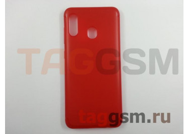 Задняя накладка для Samsung A20 / A205 Galaxy A20 / A30 / A305 Galaxy A30 (2019) (силикон, красная) Baseus