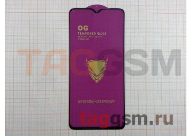 Пленка / стекло на дисплей для XIAOMI Redmi Note 8 Pro (Gorilla Glass) 9D (черный) OG PREMIUM, техпак