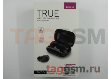 Наушники внутриканальные OLMIO TWE-04 (Bluetooth) + микрофон (черные)