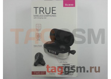 Наушники внутриканальные OLMIO TWE-07 (Bluetooth) + микрофон (серые)