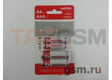 Комплект батареек Smartbuy MIX PACK (LR6,LR03,CR2032,AG13)