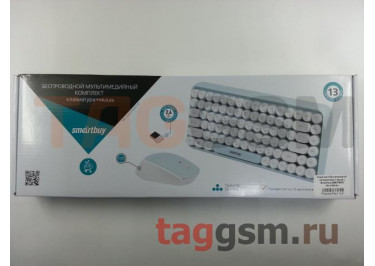 Комплект беспроводной (клавиатура + мышь) Smartbuy 626376AG Mint / White