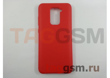 Задняя накладка для Xiaomi Redmi Note 9 / Redmi 10X 4G (силикон, матовая, красная) Faison