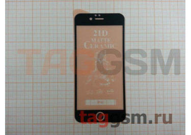 Пленка / стекло на дисплей для iPhone 6 / 6S (4,7) (Gorilla Glass) 9D (матовое) (черный) Ceramics, техпак