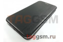 Сумка футляр-книга для Huawei Honor 9C (экокожа, с силиконовым креплением, на магните, черная (PREMIUM Line)) Faison
