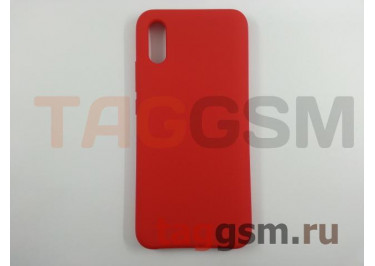 Задняя накладка для Xiaomi Redmi 9A (силикон, красная), ориг