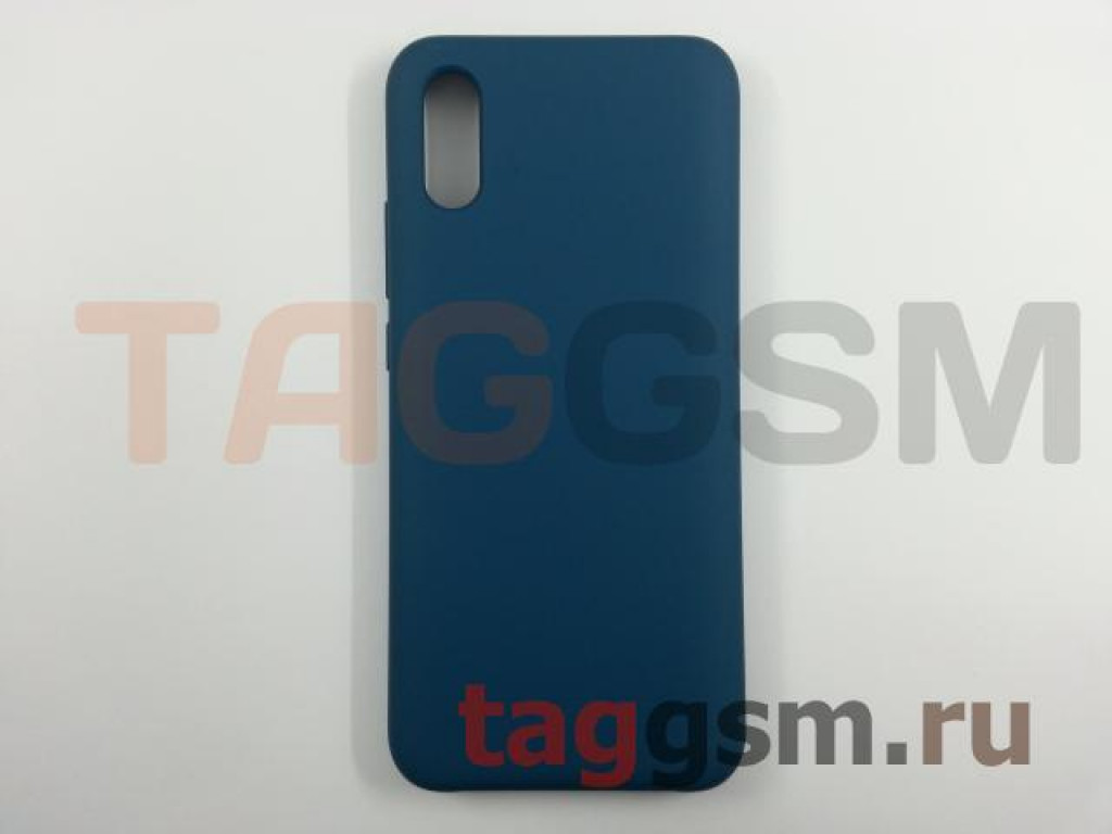 Задняя накладка для Xiaomi Redmi 9A (силикон, синий космос), ориг