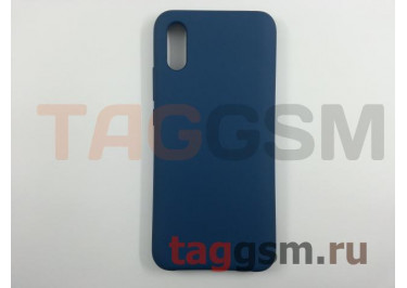 Задняя накладка для Xiaomi Redmi 9A (силикон, синяя), ориг