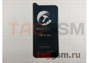 Пленка / стекло на дисплей для iPhone XR / 11 (Gorilla Glass) (Anti-shock Ceramic) 5D (черный) Faison