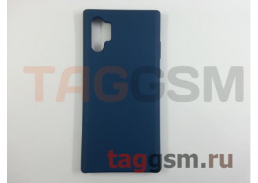 Задняя накладка для Samsung N976F Galaxy Note 10 Plus (силикон, синяя) ориг