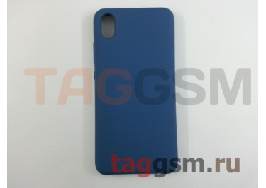 Задняя накладка для Xiaomi Redmi 7A (силикон, синяя) ориг
