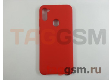 Задняя накладка для Samsung A11 / A115 Galaxy A11(2020) / M11 / M115 Galaxy M11 (2020) (силикон, красная), ориг