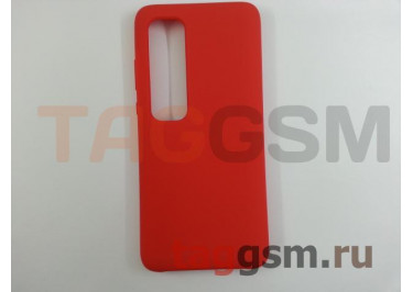 Задняя накладка для Xiaomi Mi 10 Ultra (силикон, красная), ориг