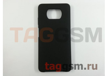 Задняя накладка для Xiaomi Poco X3 NFC /  X3 Pro (силикон, черная), ориг