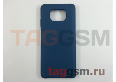 Задняя накладка для Xiaomi Poco X3 NFC /  X3 Pro (силикон, синяя), ориг
