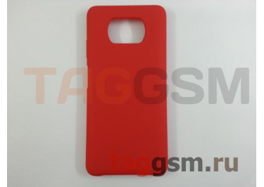 Задняя накладка для Xiaomi Poco X3 NFC /  X3 Pro (силикон, красная), ориг