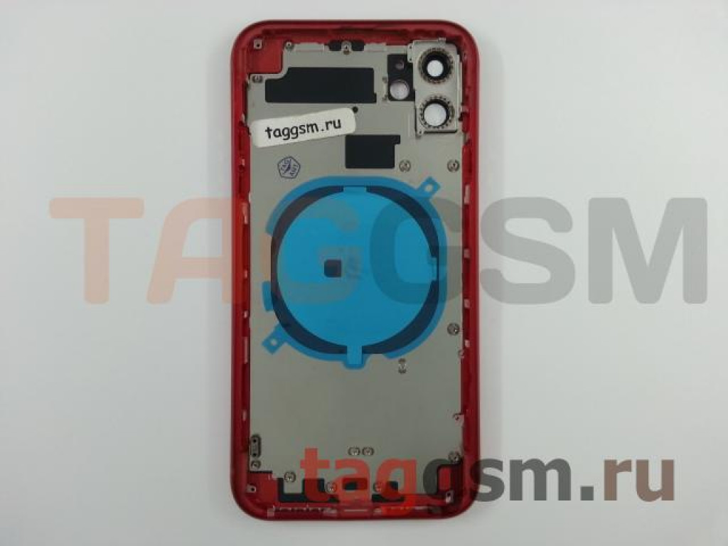 Задняя крышка для iPhone 11 (красный) в сборе, ориг