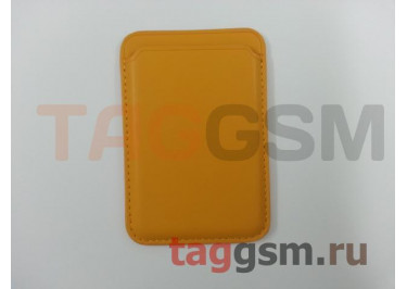 Кожаный чехол-бумажник для iPhone 12 / 12 Pro / 12 Pro Max / 12 Mini / 13 / 13Pro / 13Pro Max / 13Mini (желтый) MagSafe