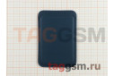 Кожаный чехол-бумажник для iPhone 12 / 12 Pro / 12 Pro Max / 12 Mini / 13 / 13Pro / 13Pro Max / 13Mini (темно-синий) MagSafe