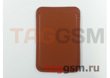 Кожаный чехол-бумажник для iPhone 12 / 12 Pro / 12 Pro Max / 12 Mini / 13 / 13Pro / 13Pro Max / 13Mini (коричневый) MagSafe