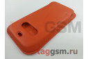 Кожаный чехол-конверт для iPhone 12 / 12 Pro (оранжевый) MagSafe