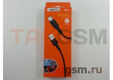 Кабель USB - Type-C (в коробке) (1м) черный, Borofone (BX30)