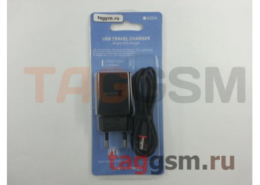 Блок питания USB (сеть) 2100mA + кабель USB - Lightning (в коробке) черный, (BA20A) Borofone