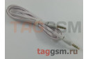 Аудио-кабель AUX 3.5mm (2м) (силикон, плоский, белый), Faison FS-K-636
