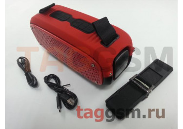 Колонка портативная  (Bluetooth+AUX+USB+MicroSD) (красная) Hopestar, A21