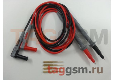 Щупы для мультиметра с силиконовым кабелем Cleqee P1505B (штекер 4мм, 1000В, 10А) 2шт.