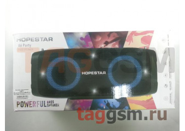 Колонка портативная (Bluetooth+AUX+USB+MicroSD+TWS+TF+IPX6+подсветка) (черная) Hopestar, PARTY A6