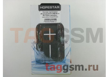 Колонка портативная (Bluetooth+AUX+USB+MicroSD+TWS+спикерфон, микрофон) (камуфляж) Hopestar, P16