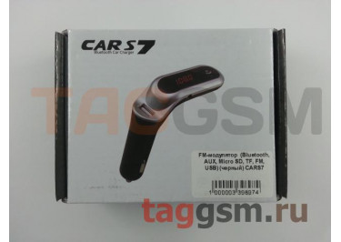 FM-модулятор  (Bluetooth, AUX, Micro SD, TF, FM, USB) (черный) CARS7