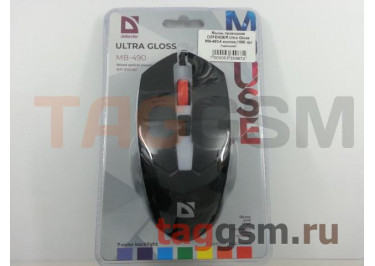 Мышь проводная DEFENDER Ultra Gloss MB-490 4 кнопки,1000 dpi (черная)