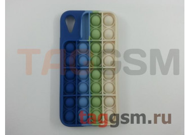 Задняя накладка для iPhone XR (силикон, матовая, №6 (Pop It))